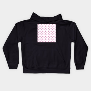 Pink Rose Pattern with Dots Kids Hoodie